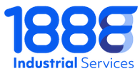 Logo of 1888 Industrial Services in blue.