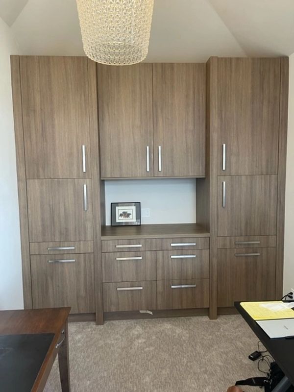 new office space with drawers and doors,