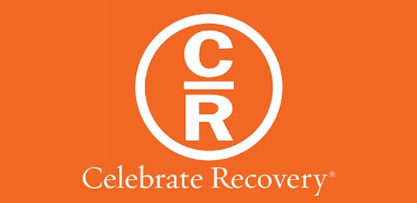 Celebrate Recovery logo on orange background.