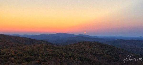 Sunset from Grayson Highlands State Park over the Appalachian Mountains of SWVA in Grayson County VA