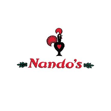 Nando's logo featuring a stylized rooster and red text.