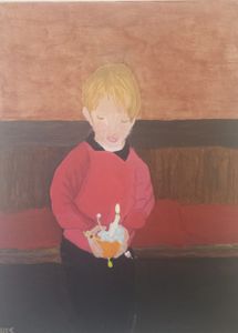 Family portrait, painting acrylics