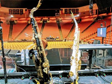 Another View of the Saxophones before the doors opened for a Luis Miguel Show.