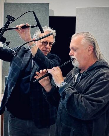 Greg Vail seen Recording Penny Whistle for a recording Session - love the toys!! Greg Vail Penny Whi