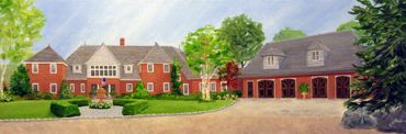 Custom House Portrait Oil Painting
