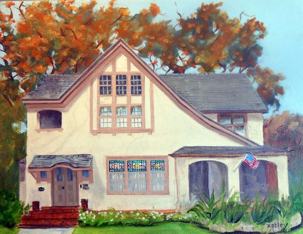 Oil Paintings of Houses in the fall