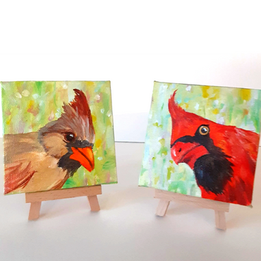 SOLD! Cardinal Oil Paintings for Sale