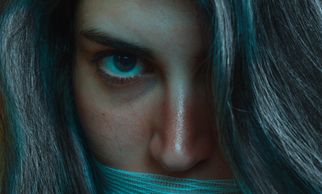 Human Trafficking a woman tied up her mouth is gagged