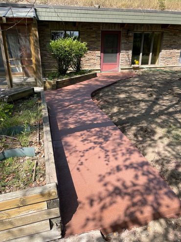 colored concrete sidewalk custom color