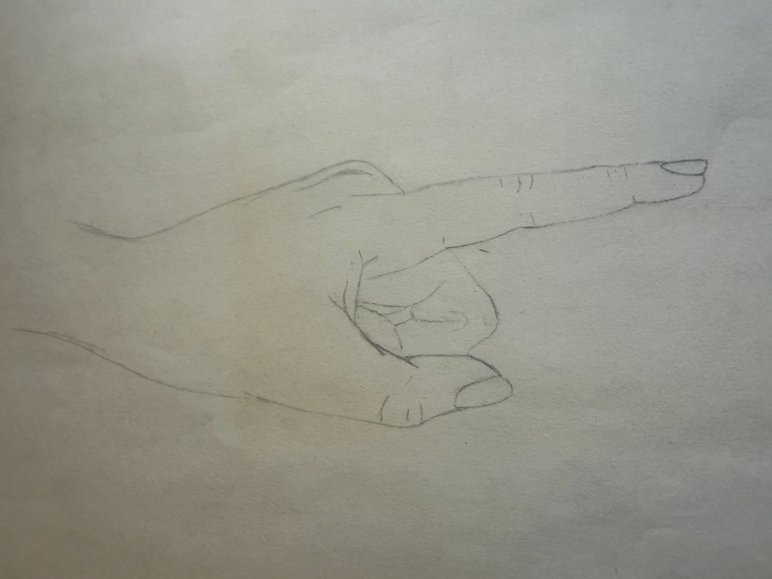 You! 1995, 9 1/2" x 4", pencil on paper