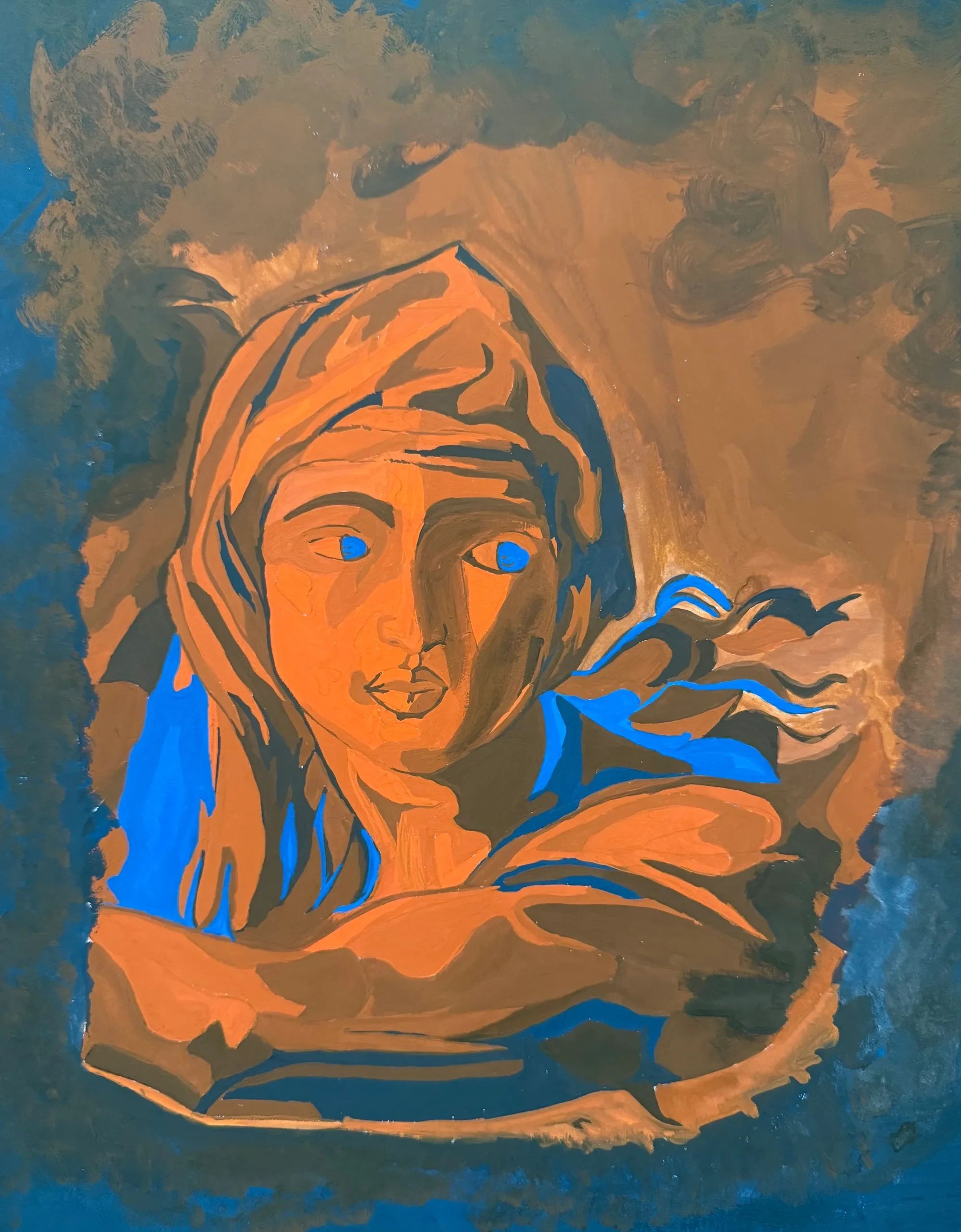 Complementary Colors Eve, 1996, acrylic on paper, 12" x 14 1/2"