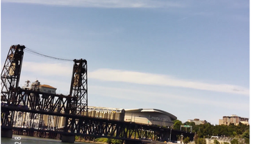 Portland, OR. Downtown Portland, Oregon, overlooking the Willammette (pronounced will-am-ETT)