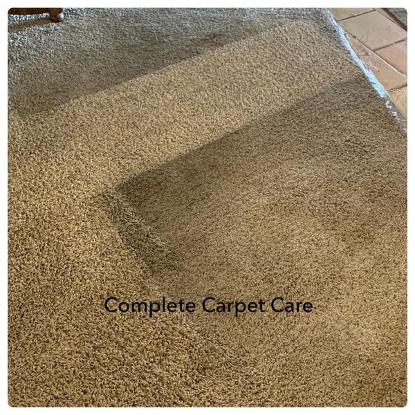 Before and after dirty and clean residential carpet