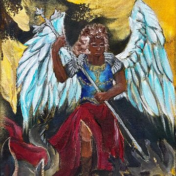 Patron Saint Michael in Acrylic