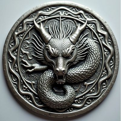 Dungeons & Dragons silver coin