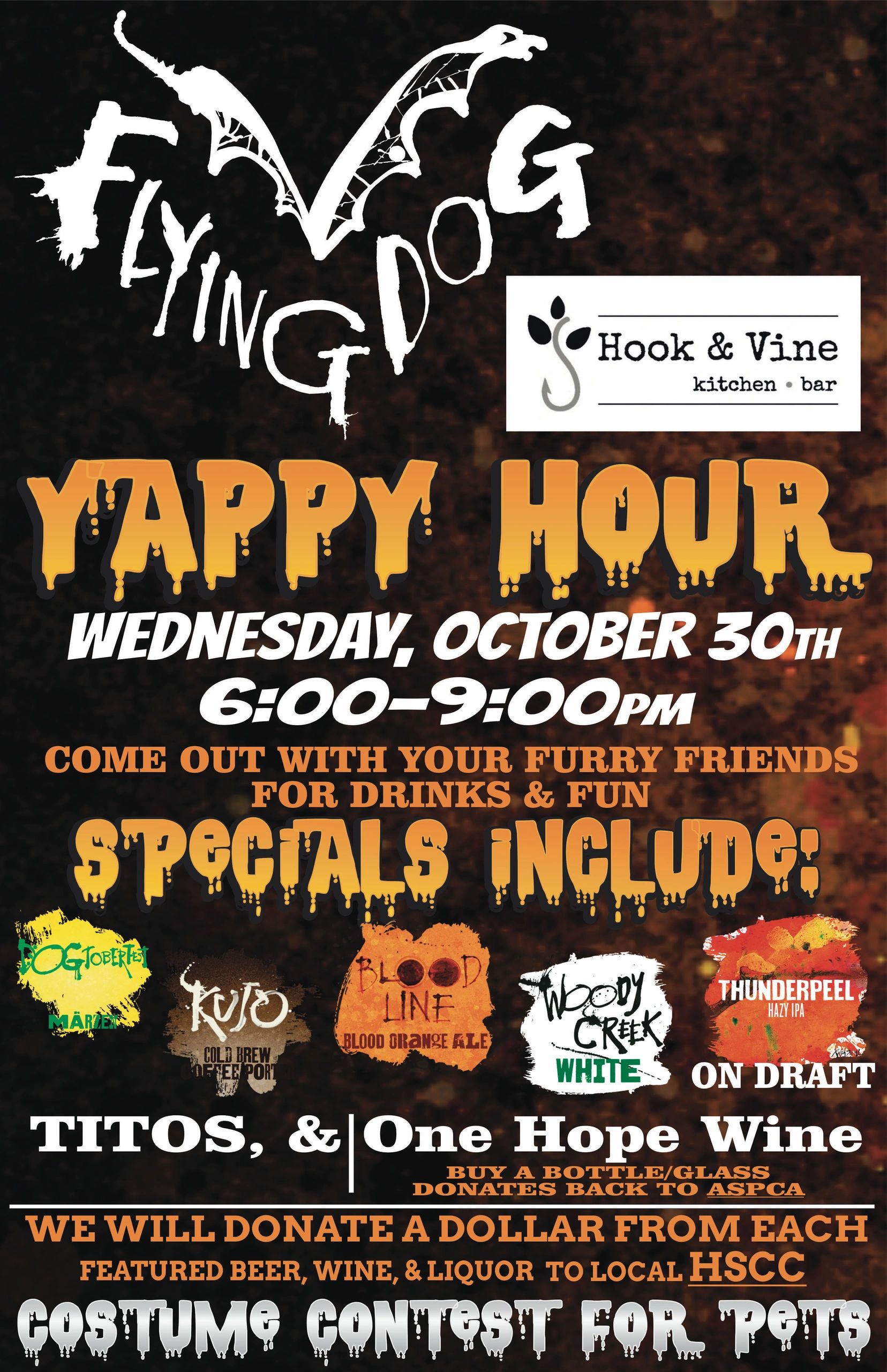 Menu Hook & Vine Kitchen and Bar