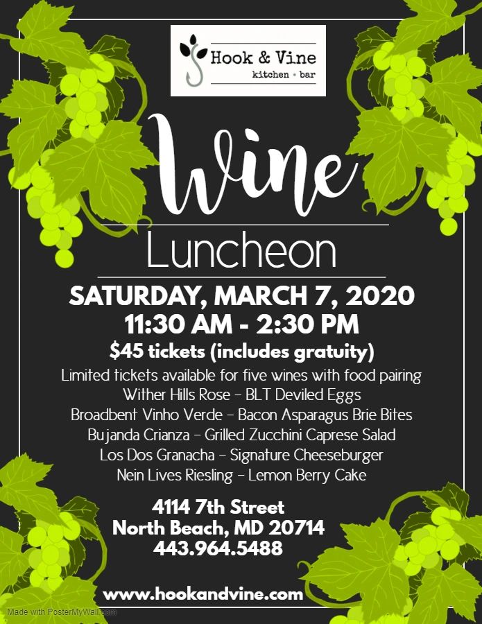 Menu Hook & Vine Kitchen and Bar