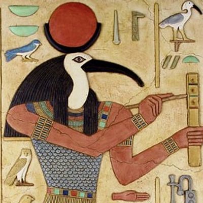 Egyptian god Thoth or Tehuty