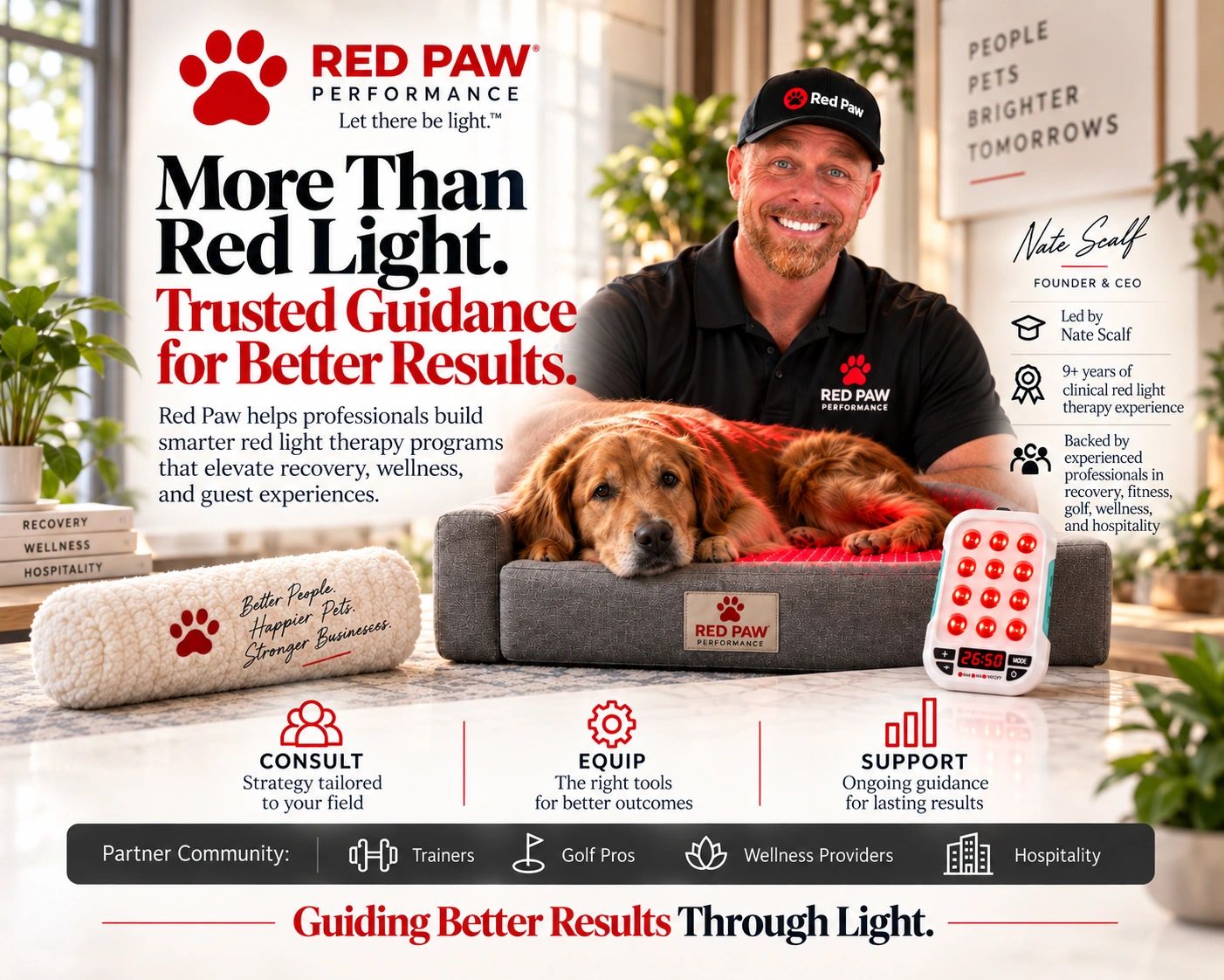 Owner Nate Scalf leads the way in red light therapy consulting and performance solutions