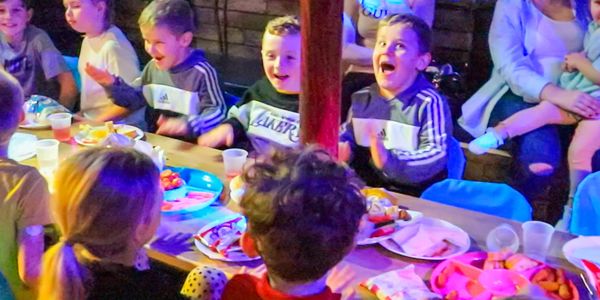 Children having fun at one of our soft play parties in our party room.