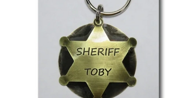 Sheriff Badge Pet ID Tag