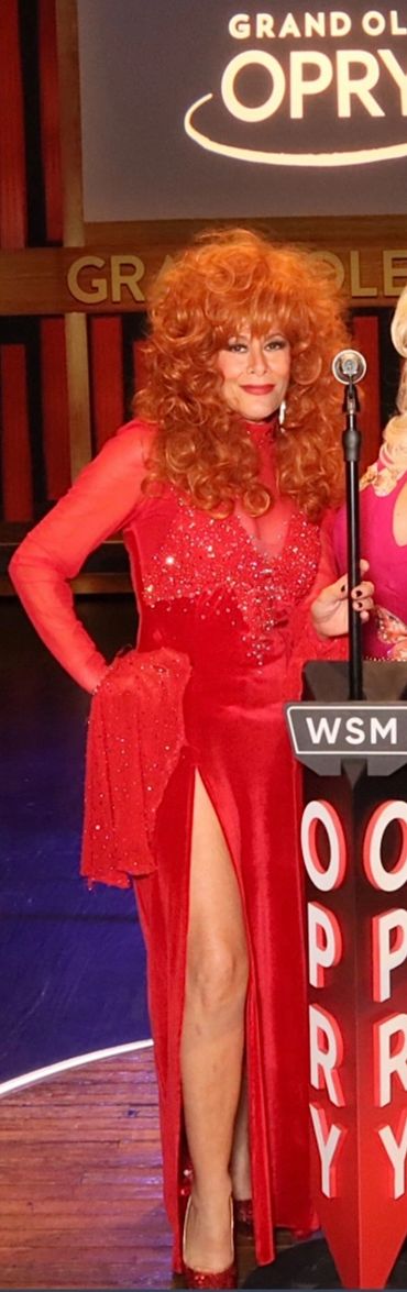 Nashville’s Best Reba McEntire impersonator Michelle Spaziano at the Grand Ole Opry