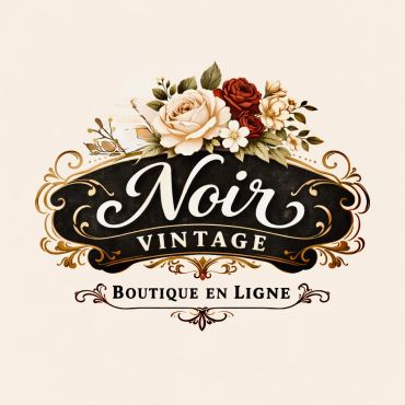 Elegant vintage logo with floral design for an online boutique.