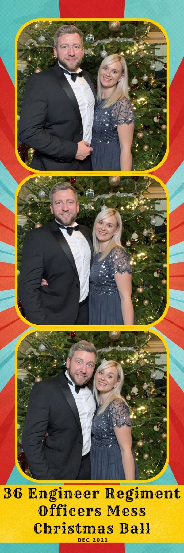 360 party photo booth strip with a couple of people posing