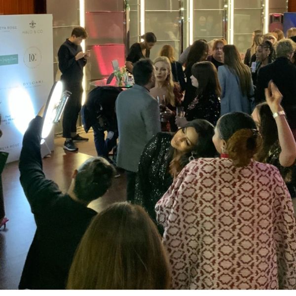 roaming photo booth at a corporate event