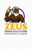 Logo of Zeus Prime Solutions featuring a warrior with a trident.