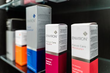 Boxes of Environ skin products
