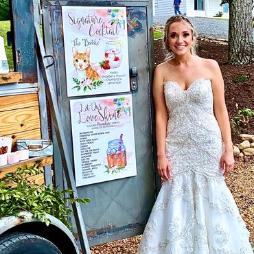 White barn wedding venue the rolling bar mobile horse trailer bar atlanta ga milton craft cocktails