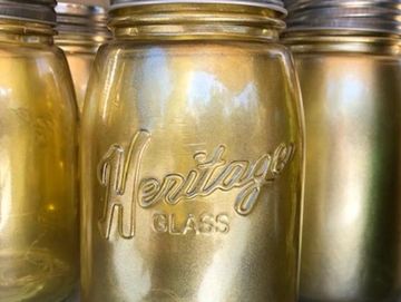 the rolling bar, mason jar luminaries
