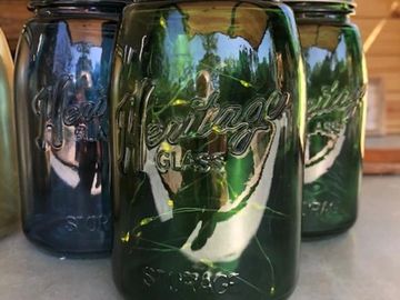 the rolling bar, mason jar luminaries