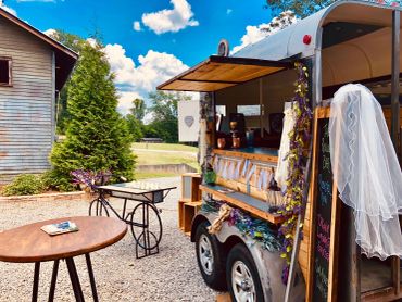 the rolling bar, horse trailer bar, mobile bar rental, georgia bartending service, milton ga bar
