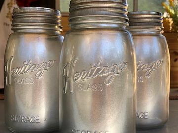 the rolling bar, mason jar luminaries