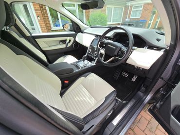 Interior Range Rover Discovery drivers side seat and wheel