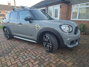 Front 3/4 of grey Mini Cooper with restored shine after valet by AM Auto Aesthetics