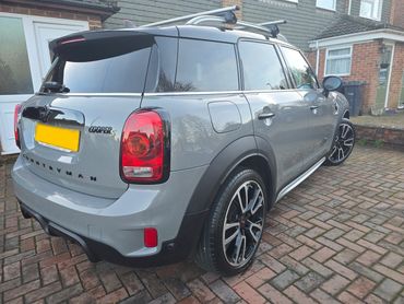 Rear 3/4 of grey Mini Cooper polished and detailed by AM Auto Aesthetics