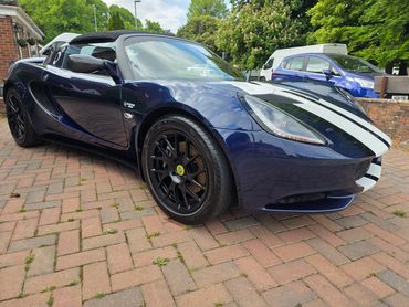Front 3/4 drivers side view of Lotus after full Revive and machine polishing,