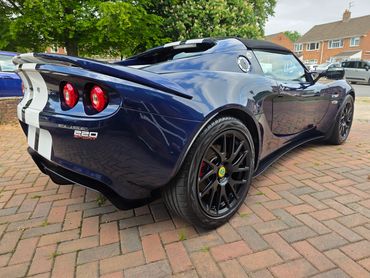 Rear 3/4 view of Lotus after professional detailing by AM Auto Aesthetics in Salisbury,
