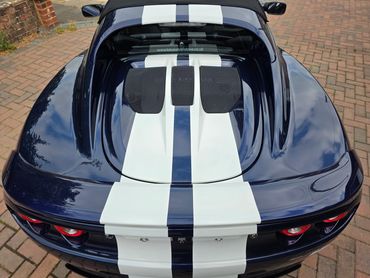 Rear and top of Lotus after full Revive and machine polishing, with clear reflections and shine
