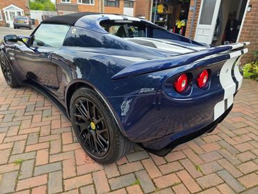 Rear 3/4 view of passenger side of Lotus, fully detailed by AM Auto Aesthetics in Salisbury,