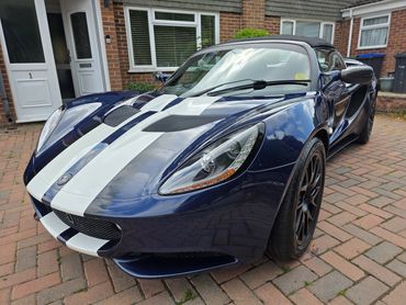 Front 3/4 view of Lotus from passenger side, detailed and polished to a mirror finish in Salisbury.