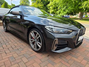 Black BMW 4 Series after full Revive including machine polishing by AM Auto Aesthetics in Salisbury