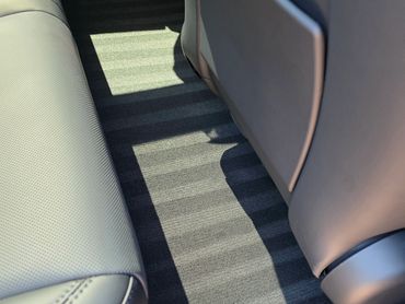 Rear carpet mats showing clean carpet lines