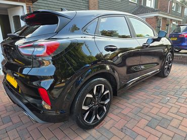 Rear 3/4 of Ford Puma polished and detailed by AM Auto Aesthetics