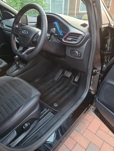 Interior of Ford Puma from driver’s view after interior valet