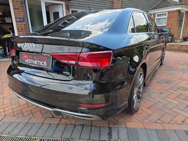 Rear 3/4 of Audi A3 polished and detailed by AM Auto Aesthetics
