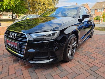 Front 3/4 of Audi A3 polished to gloss by AM Auto Aesthetics